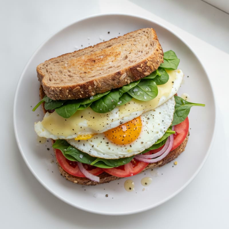 Garden Egg Sandwich with Swiss Cheese
