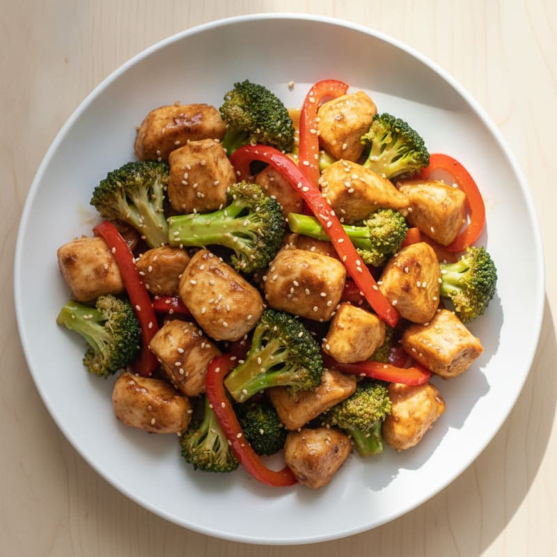 Ginger-Tamari Chicken and Broccoli Stir-Fry