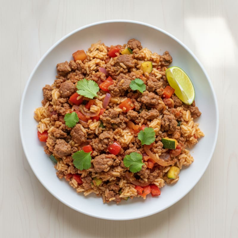 Ground Beef Taco Rice Skillet