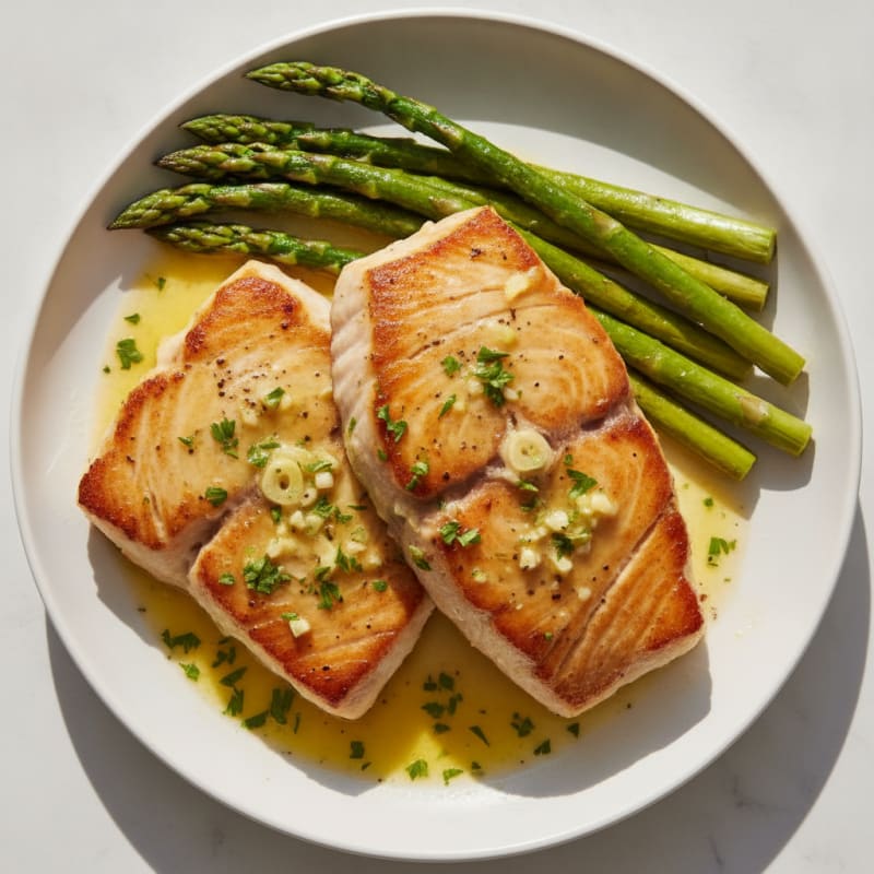 Pan-Seared Swordfish with Lemon-Herb Sauce