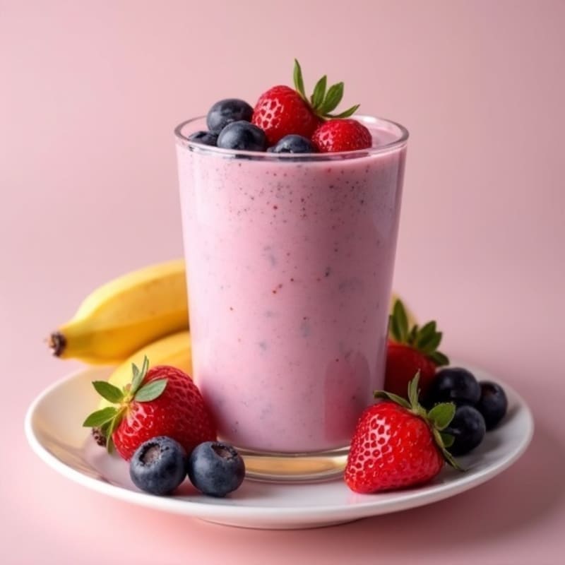 Creamy Vanilla Berry Protein Smoothie