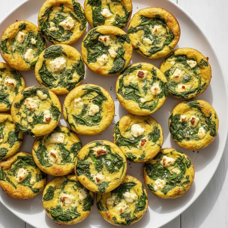 Mini Spinach and Feta Quiches