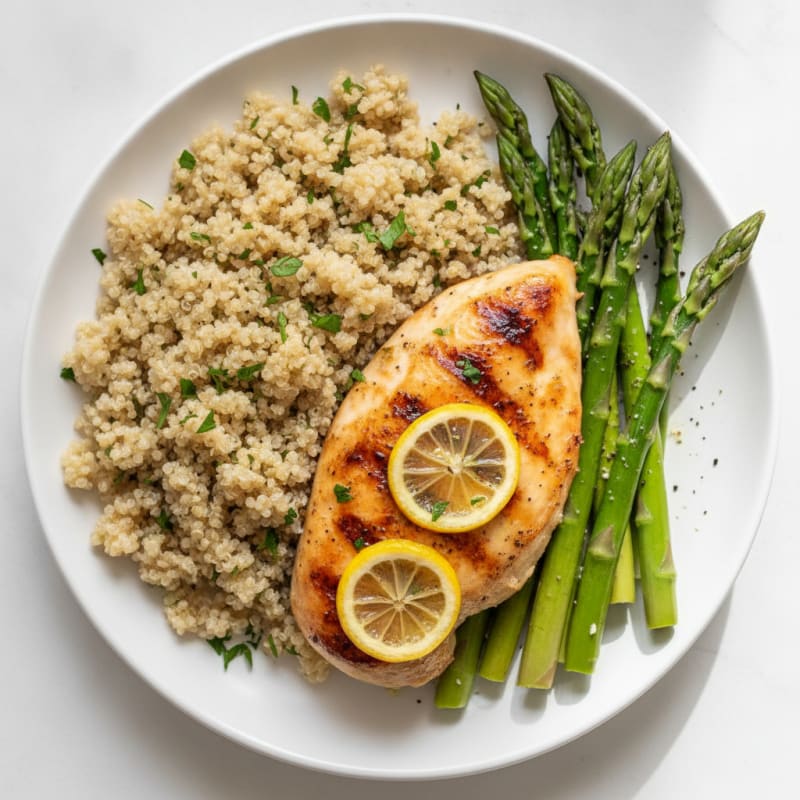 Lemon Herb Roasted Chicken and Asparagus
