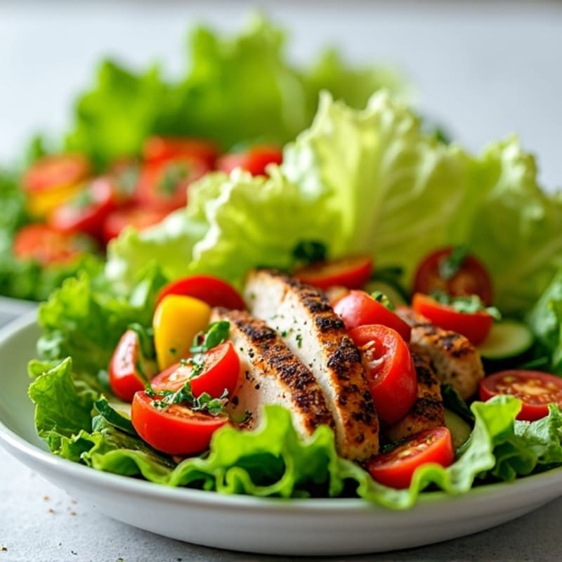 Italian-Spiced Chicken Crispy Lettuce Wraps with Fresh Veggies