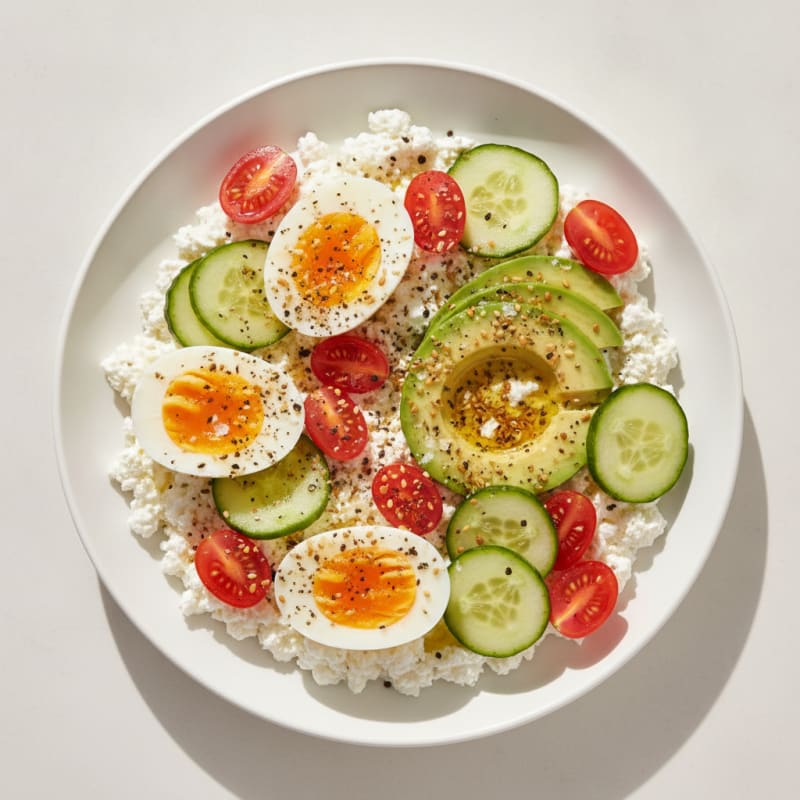 Savory Cottage Cheese with Everything Bagel Seasoning