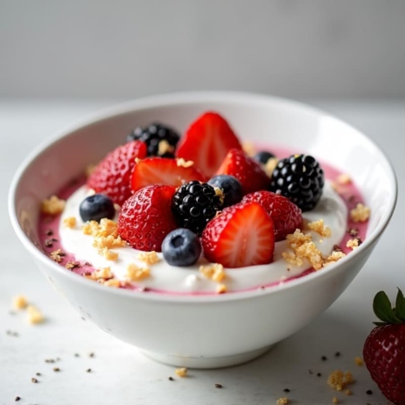 Creamy Protein Yoghurt Bowl with Fresh Berries