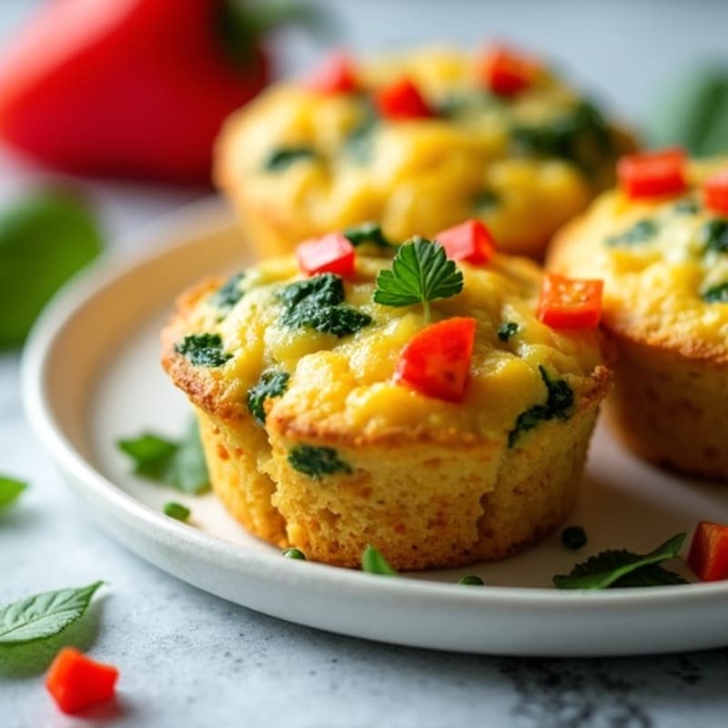 High-Protein Savory Egg Muffins with Spinach and Bell Pepper