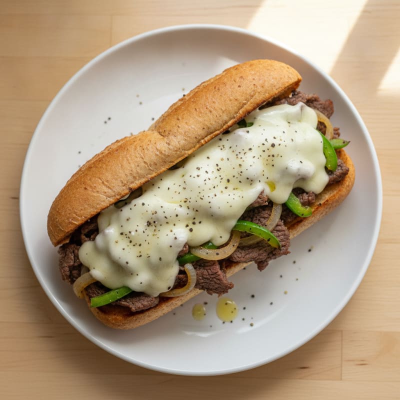 Classic Philly Cheesesteak Sandwich