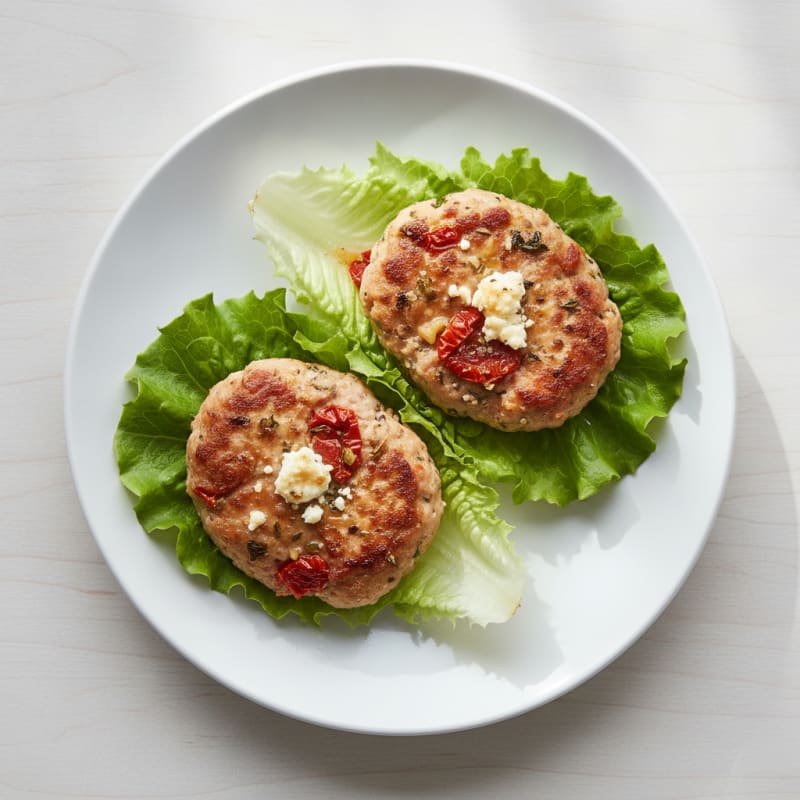 Juicy Turkey Burgers with Sundried Tomatoes