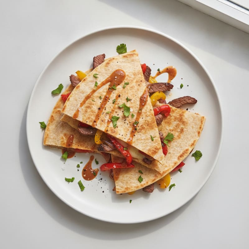 Seared Steak & Pepper Quesadillas