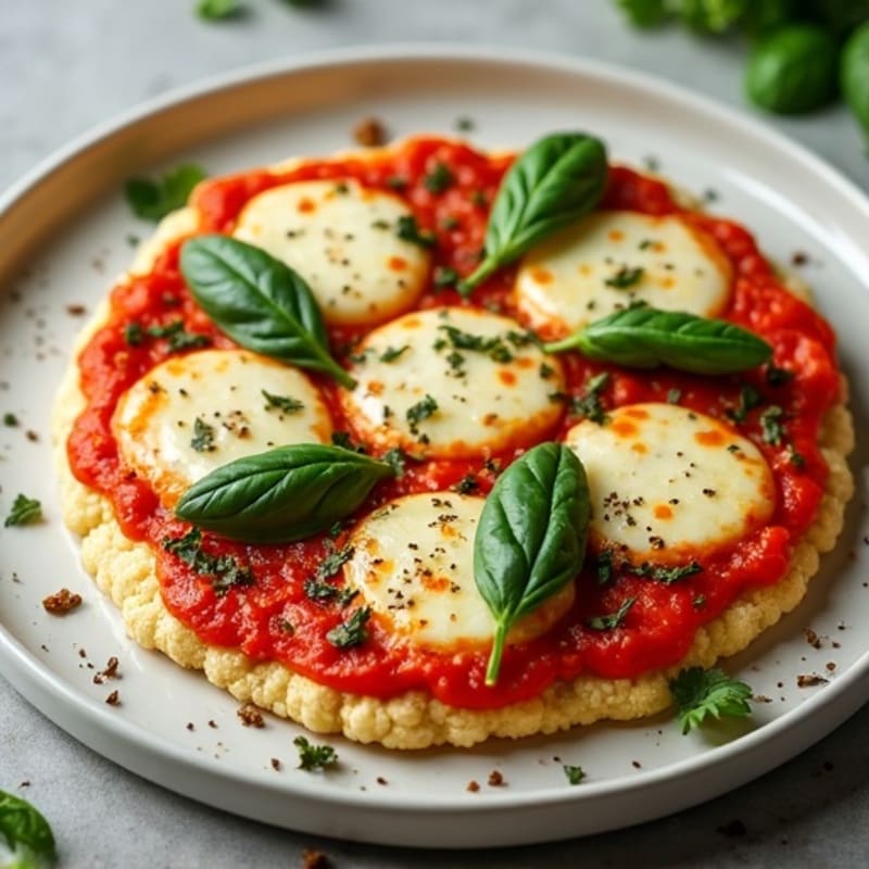 Baked Chicken Pizza with Fresh Herbs and Melty Mozzarella