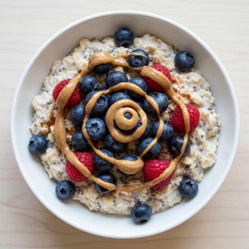 Creamy Overnight Oats with Berries