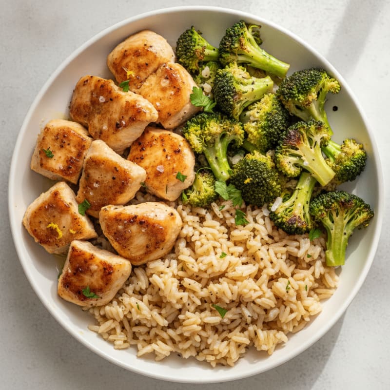 Lemon Herb Chicken and Broccoli Rice