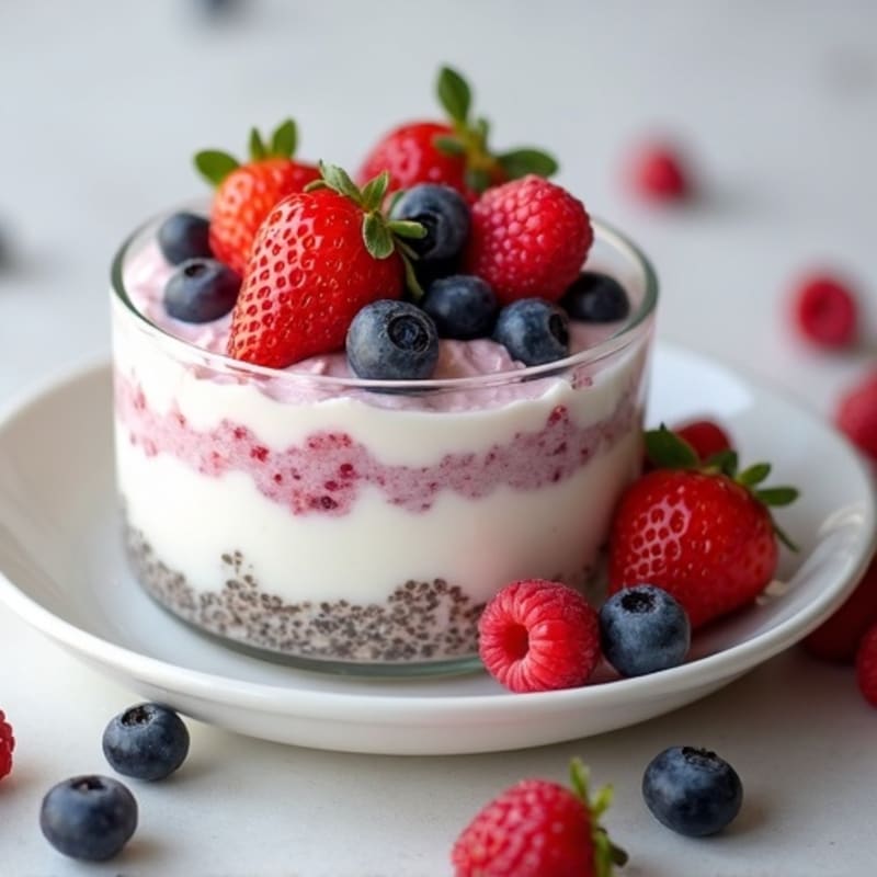 Silky Vanilla Chia Pudding with Fresh Berries