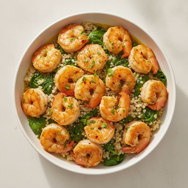 Garlic Shrimp and Quinoa Bowl
