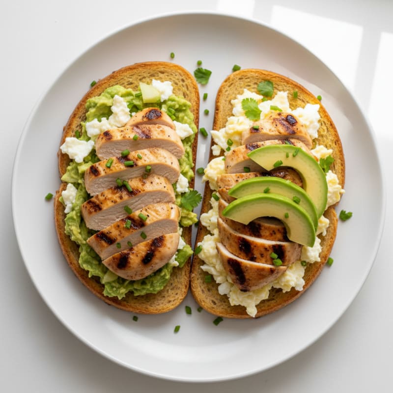 Grilled Chicken and Avocado Toasted Sandwich