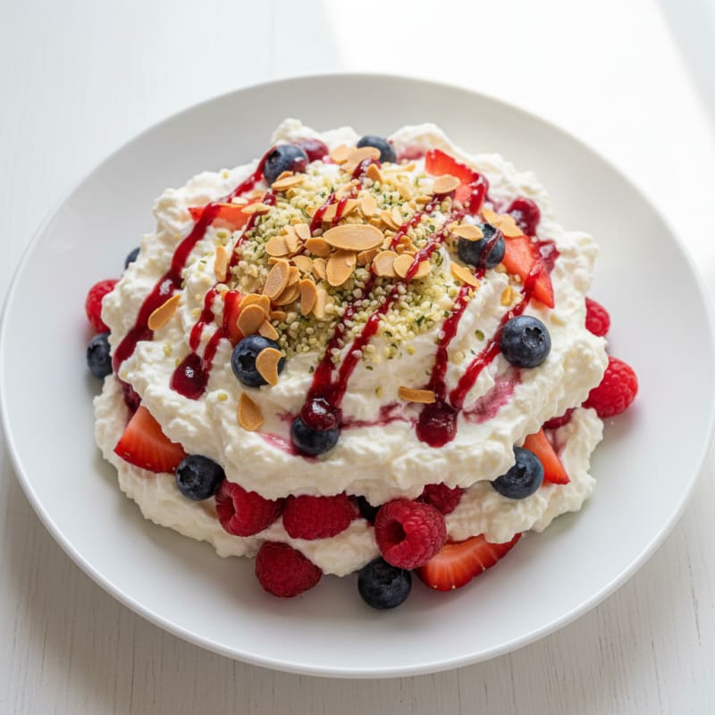 Greek Yogurt Protein Parfait with Mixed Berries