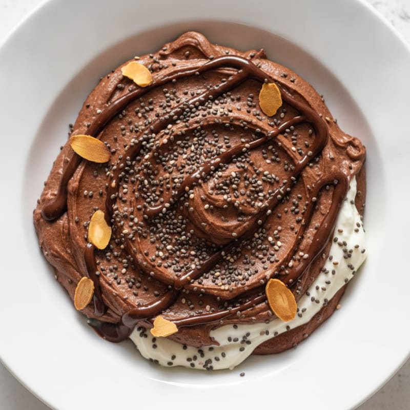 Chocolate Protein Mousse with Chia Seeds