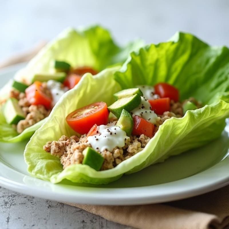 Creamy Avocado Turkey Lettuce Wrap