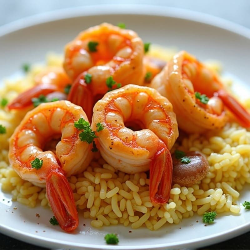 Saffron-Spiced Shrimp and Seafood Rice Skillet