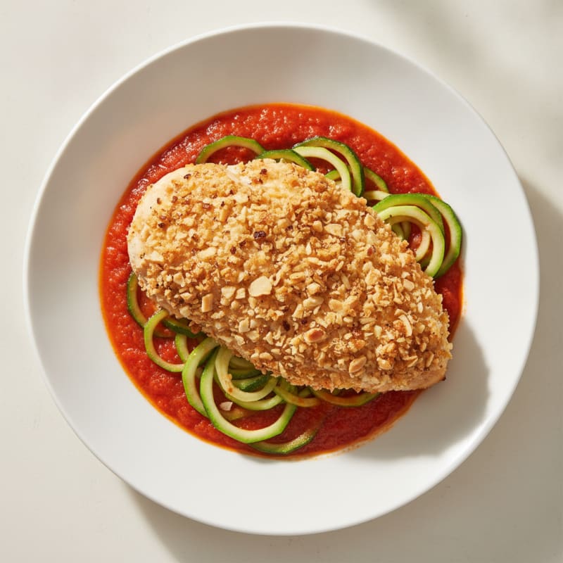 Parmesan-Crusted Chicken with Marinara Sauce