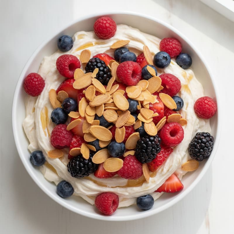 Silky Greek Yogurt with Mixed Berries and Vanilla Protein