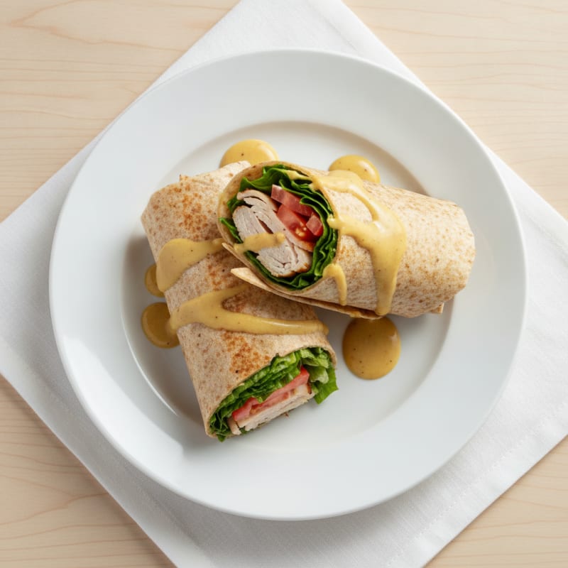 Turkey BLT Wrap with Honey Mustard