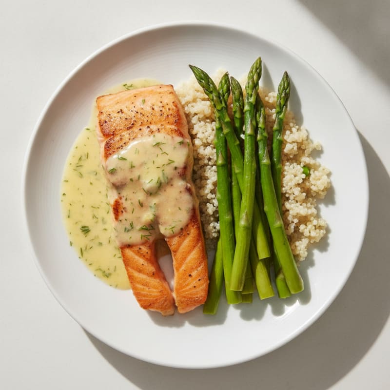 Pan-Seared Salmon with Lemon-Dill Sauce