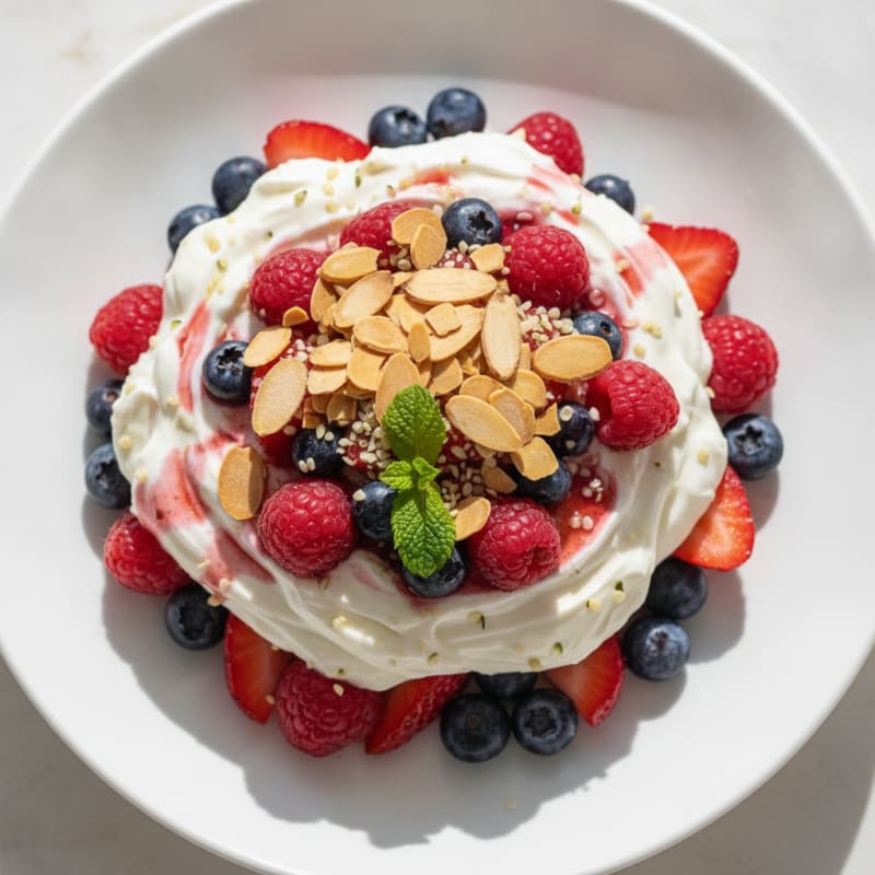 Creamy Greek Yogurt Protein Parfait with Mixed Berries
