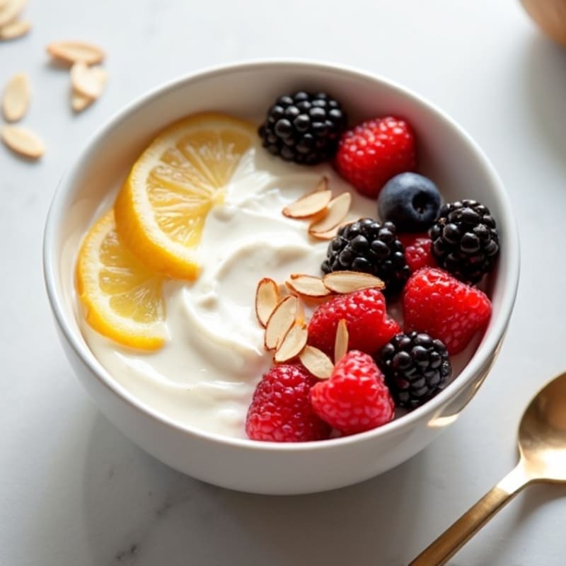 High-Protein Creamy Lemon Berry Yogurt Bowl