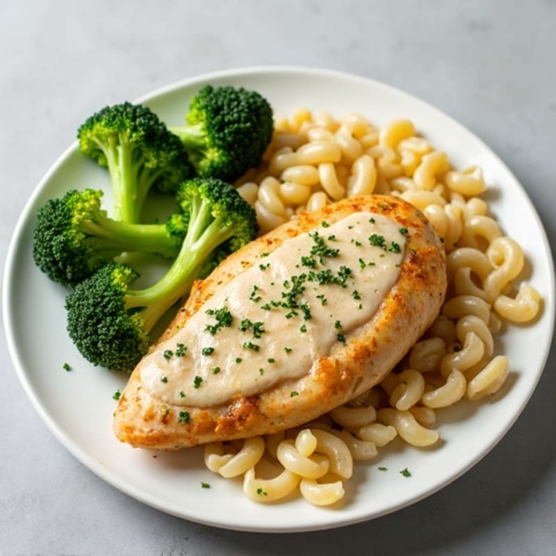 Creamy Garlic Parmesan Chicken and Broccoli Pasta