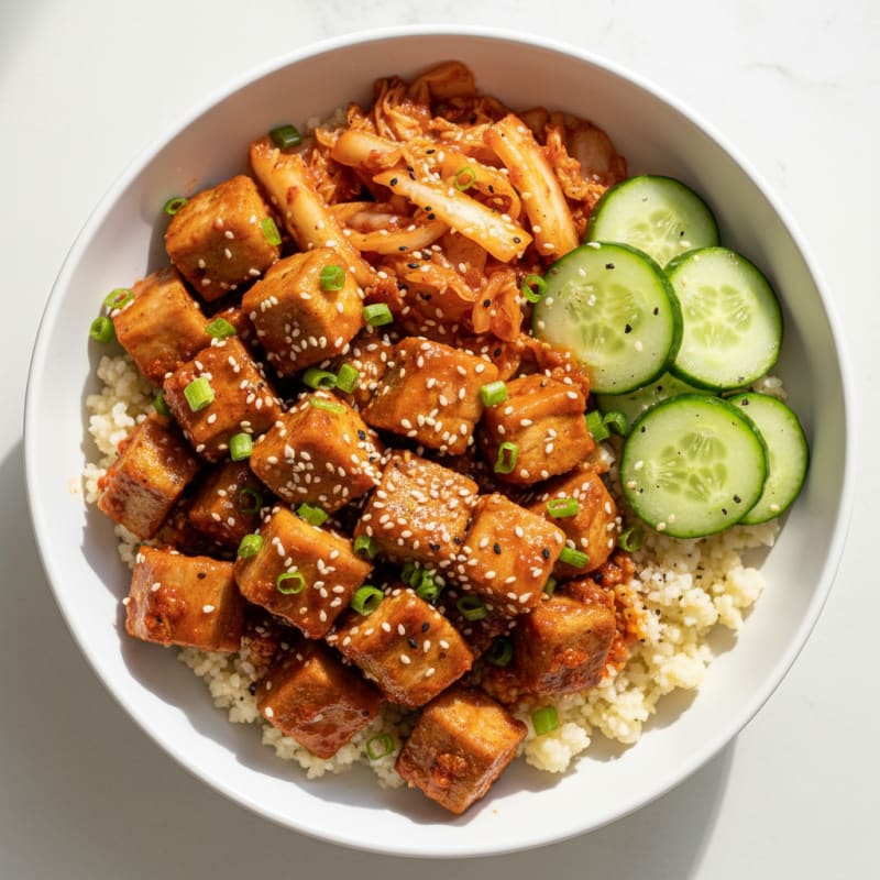 Spicy Gochujang Pork Belly Bowl