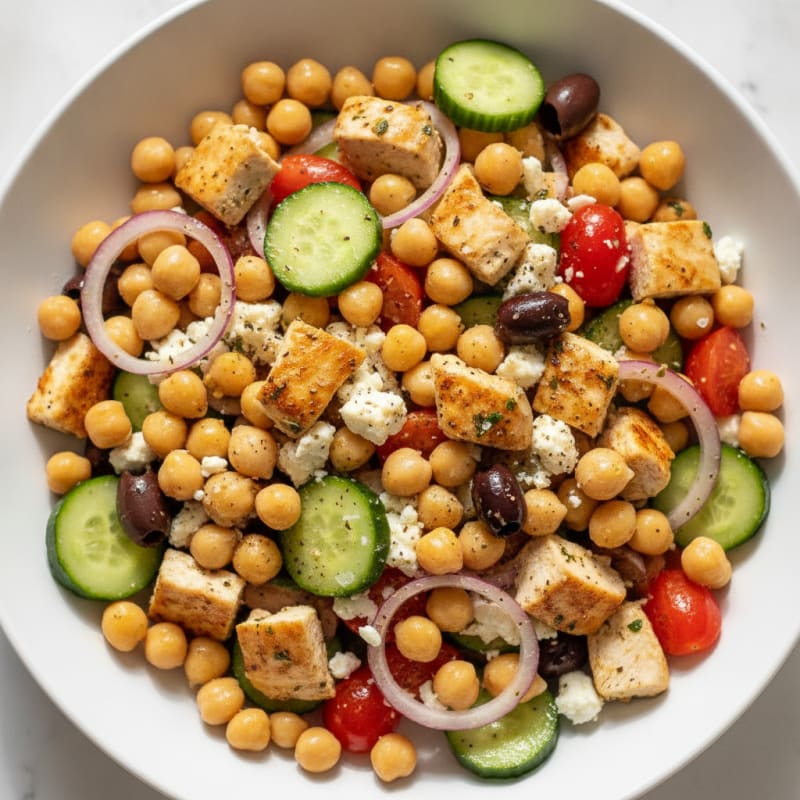 Mediterranean Chickpea Salad Bowl