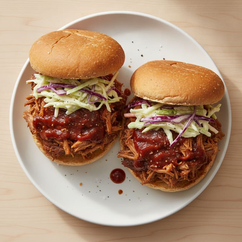 Slow-Cooked BBQ Pulled Pork Sandwiches