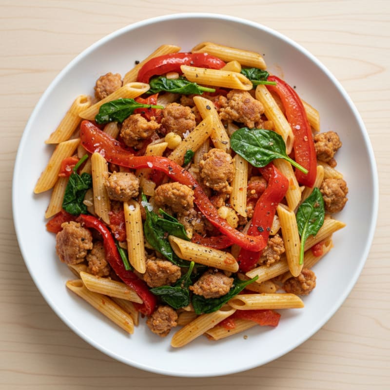 Italian Sausage Penne with Roasted Peppers