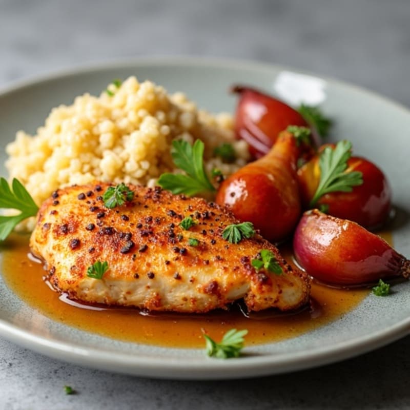 Sheet Pan Crispy Chicken and Roasted Onion Wedges