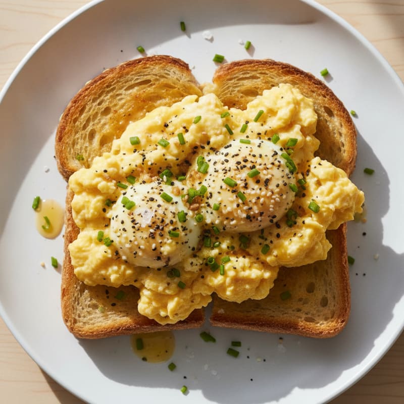 Protein-Packed Sourdough Egg Scramble