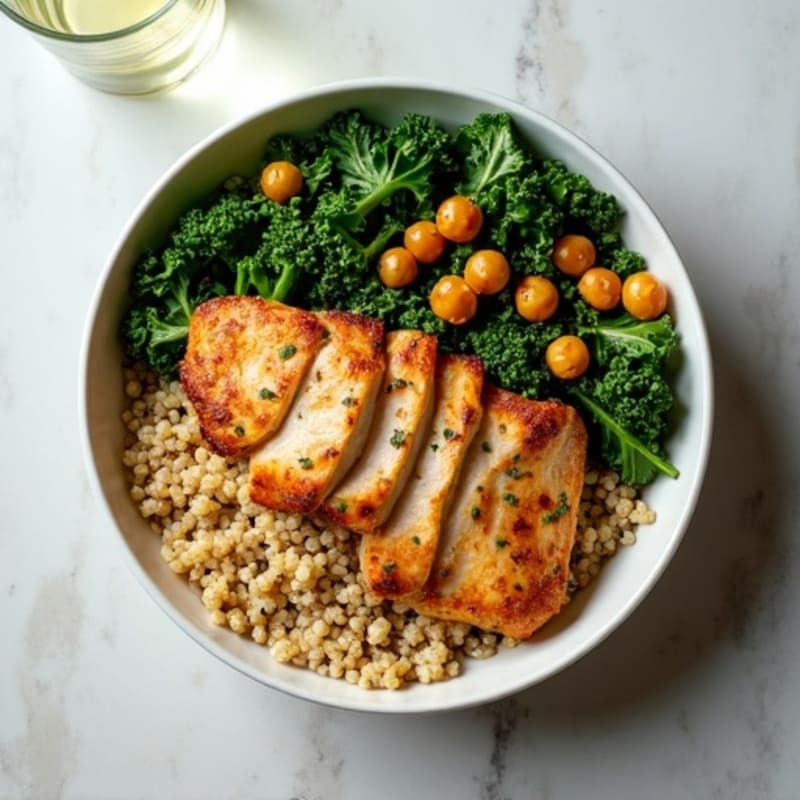 Herb-Roasted Chicken and Crispy Kale Power Bowl