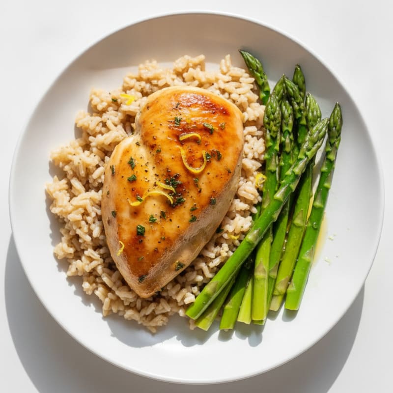 Lemon Herb Roasted Chicken with Rice