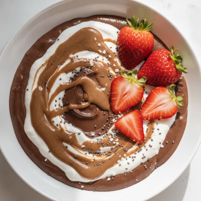 Silky Chocolate Protein Pudding with Greek Yogurt