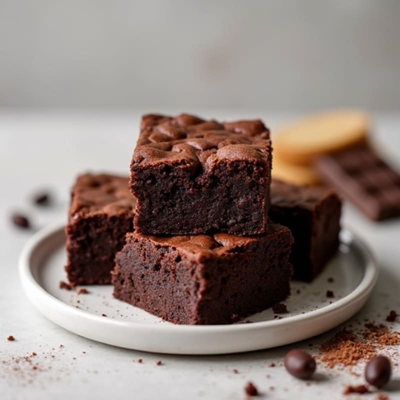 Fudgy Black Bean Brownies with Dark Chocolate