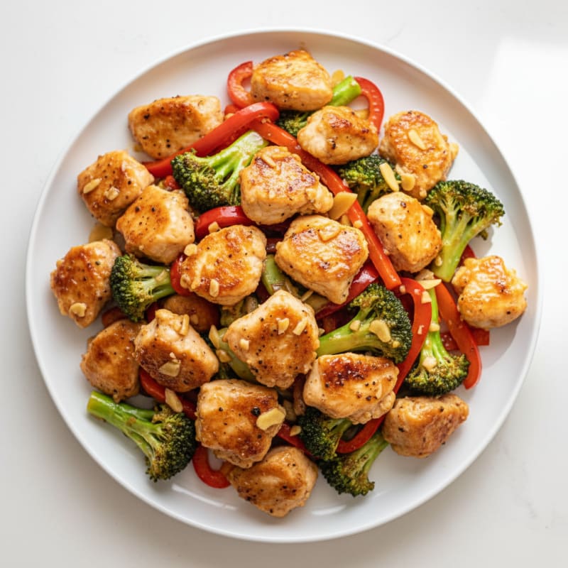 Crispy Honey-Garlic Chicken Stir-Fry