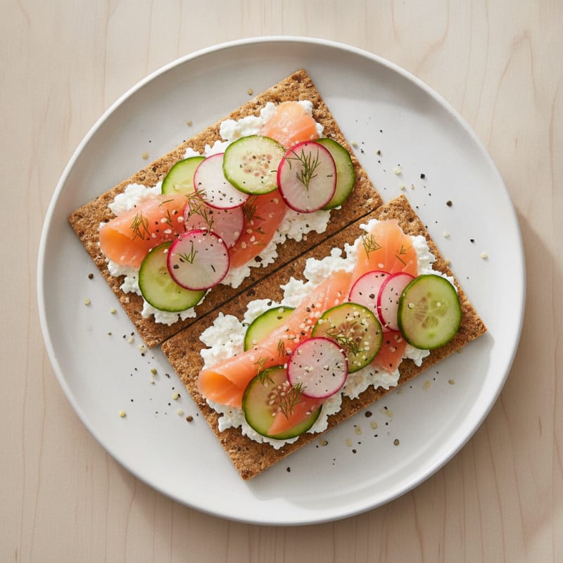 Wasa Crispbread with Savory Cottage Cheese
