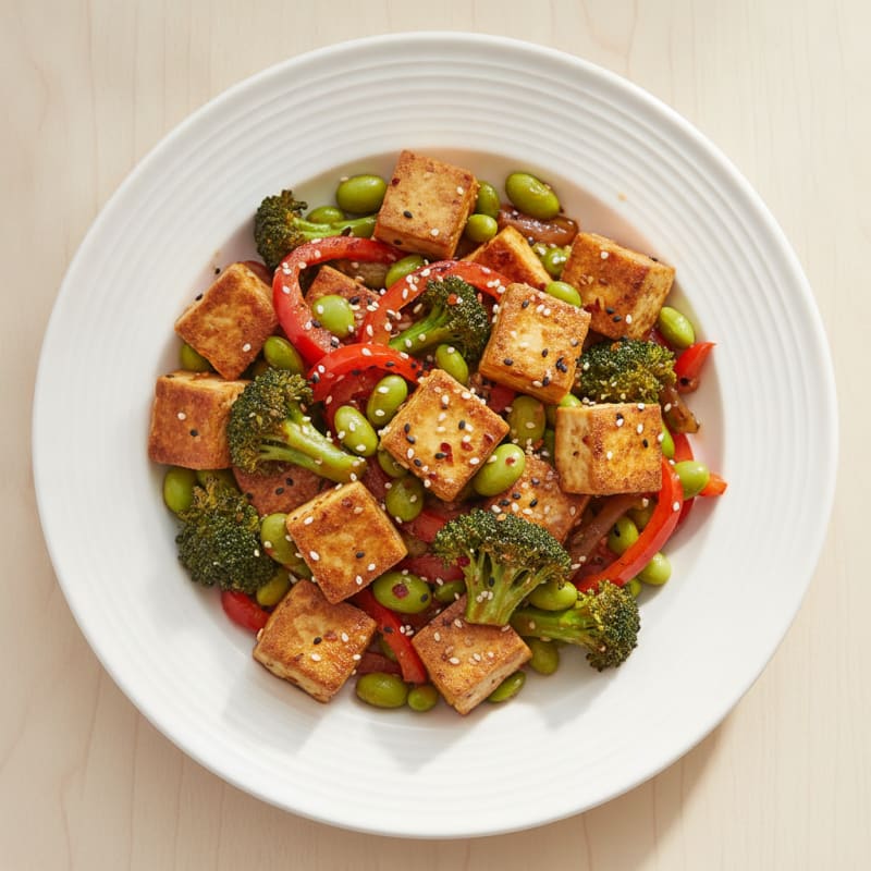 Sesame Tofu and Vegetable Stir-Fry