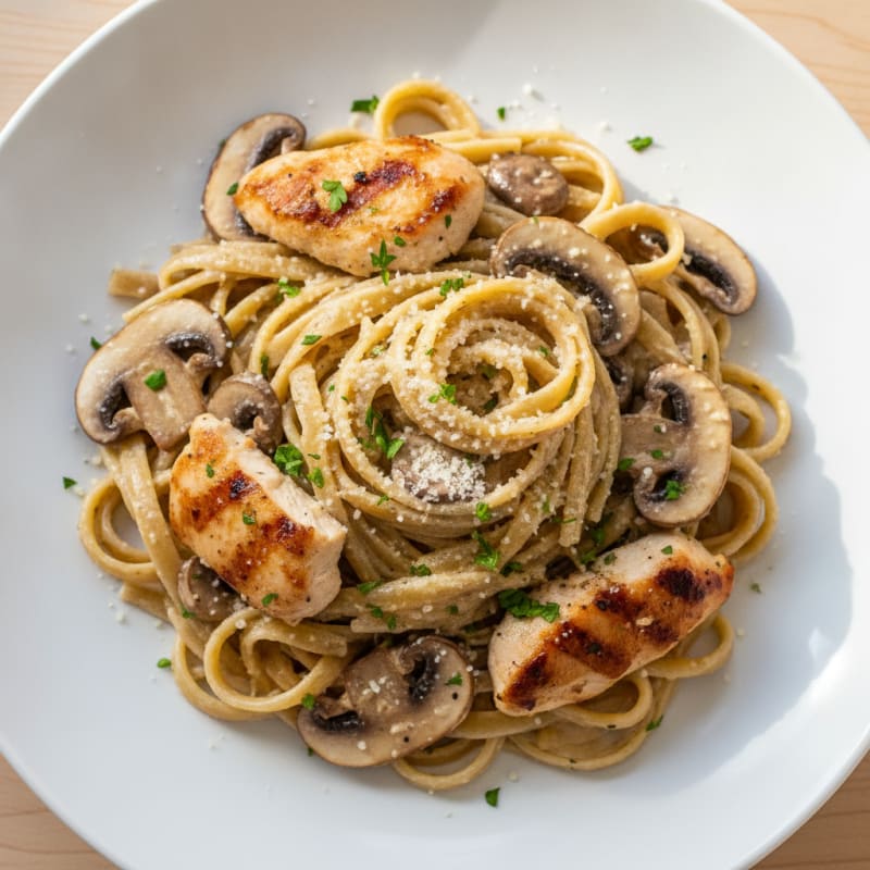 Truffle Mushroom Tagliatelle with Parmesan