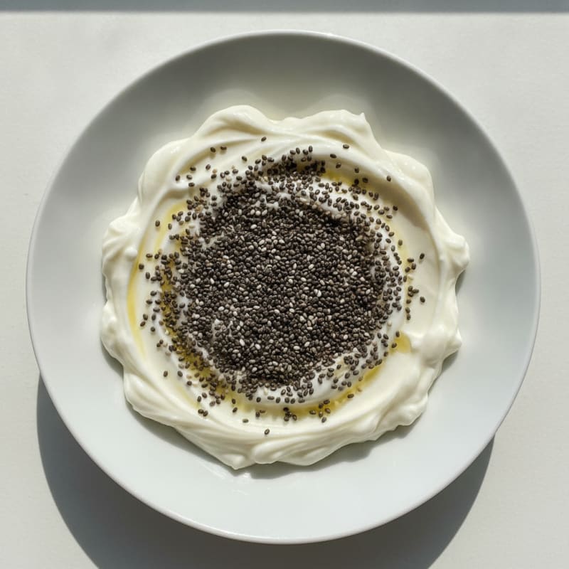 Silky Vanilla Protein Yogurt with Chia Seeds