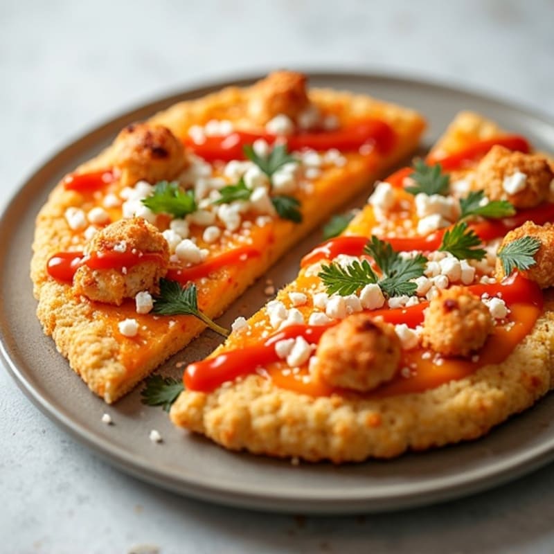 Crispy Buffalo Chicken Cauliflower Crust Pizza