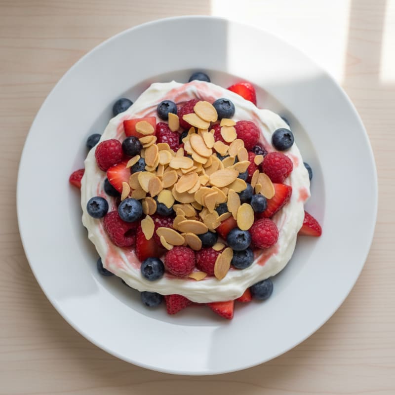Greek Yogurt Protein Parfait with Mixed Berries