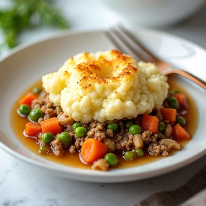 Cauliflower-Topped Turkey Shepherd's Pie