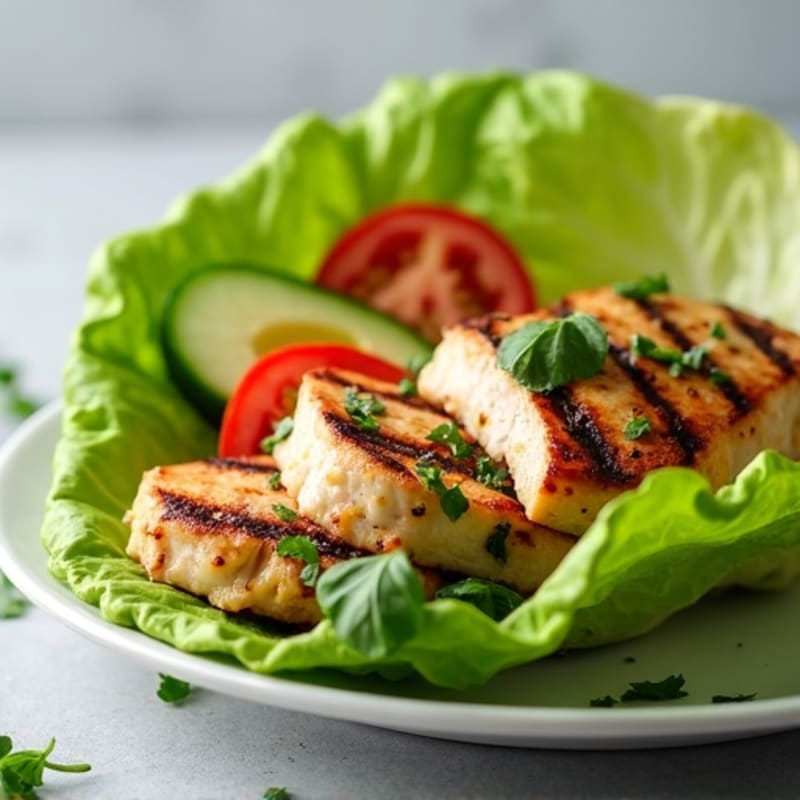 Herb-Seasoned Grilled Chicken Lettuce Wrap